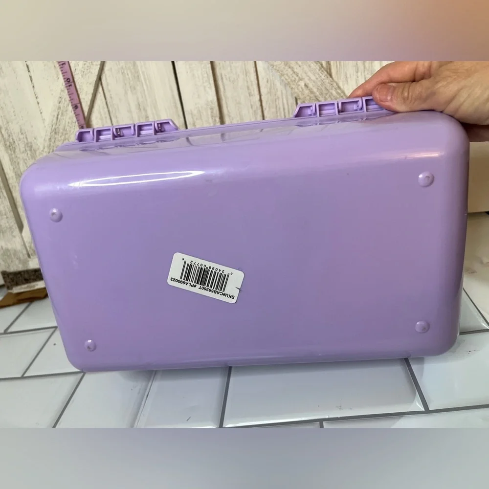 Caboodles Retro Purple Storage Box with Handle - Picture 3 of 6